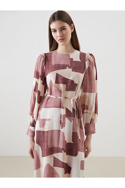 LC Waikiki Γυναικείο φόρεμα LCW Modest με λαιμόκοψη