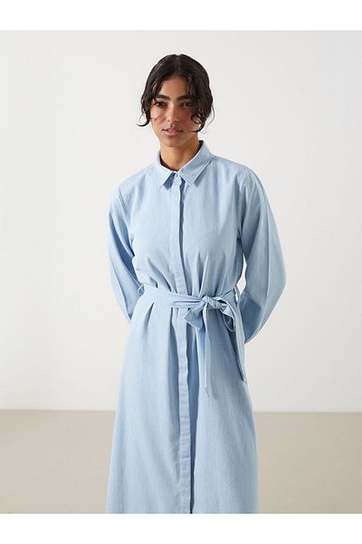 LC Waikiki Rochie de damă din blugi cu guler cămașă de sezon nou - S5HV34Z8