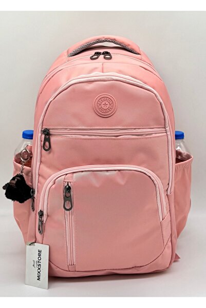 Bevitton Luxury Satin Waterproof Fabric Powder Color Large Size School Backpack / 1700