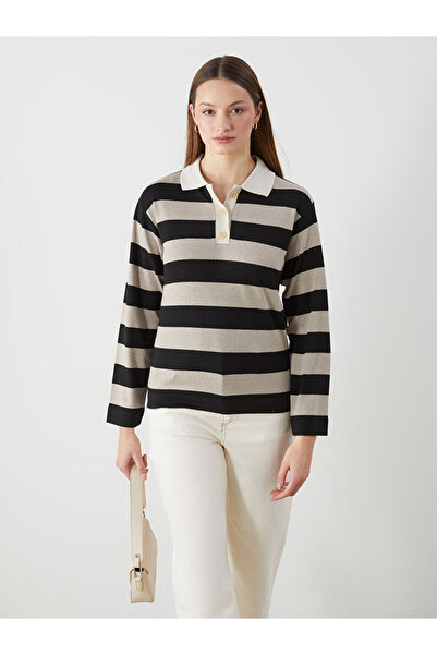 LC Waikiki Γυναικείο μπλουζάκι LCWAIKIKI Classic Polo γιακά με ρίγες