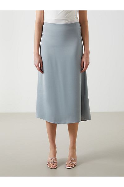 LC Waikiki Lcwaikiki Classic Standard Fit Straight A-Line Satin Women's Skirt