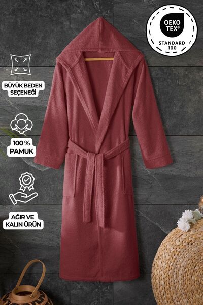 My Catherine Халат з капюшоном з 100% бавовни Gonca Premium | Високе водопогл...