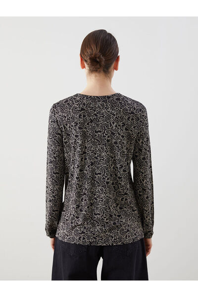 LC Waikiki LCW Grace Bisiklet Yaka Desenli Kadın Bluz