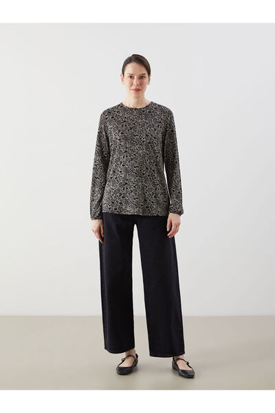 LC Waikiki LCW Grace Bisiklet Yaka Desenli Kadın Bluz