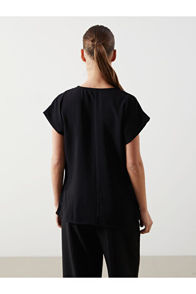 LC Waikiki Γυναικεία μπλούζα LCWAIKIKI Classic με διπλό στήθος Crepe