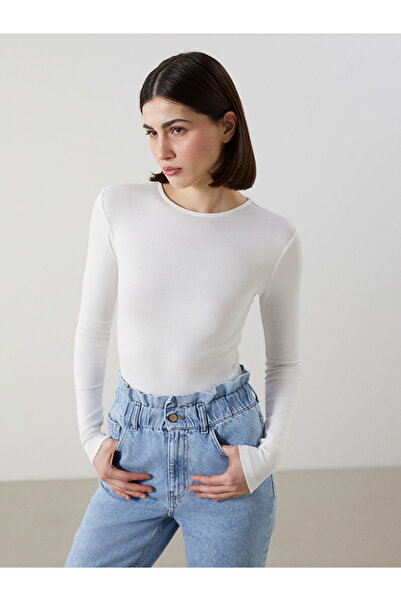 LC Waikiki Novi sezonski okrugla kragna ženski bodi - S5MF37Z8