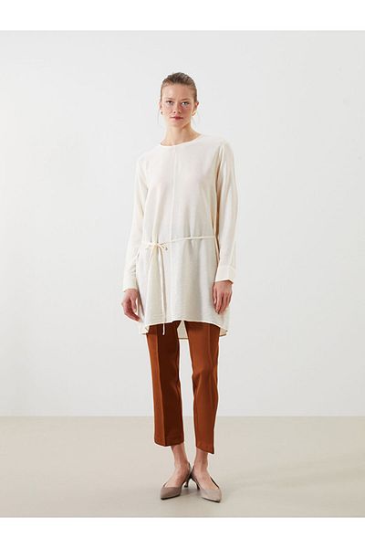 LC Waikiki Lcw Eco Beige Crew Neck Women's Tunic