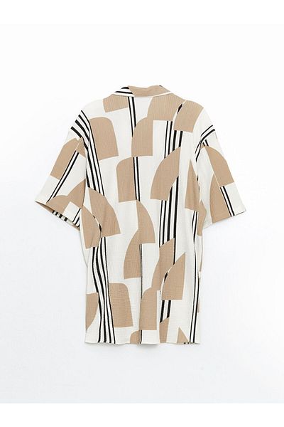 LC Waikiki Ανδρικό πουκάμισο Lcw Vision Regular Fit με κοντομάνικο σχέδιο