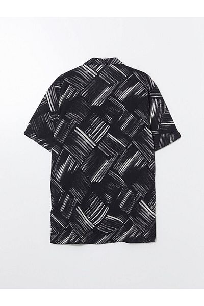 LC Waikiki LCW Vision Regular Fit Short Sleeve Patterned Viscose Men's Shirt