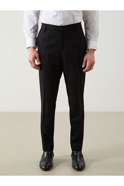 LC Waikiki Formal Black Slim Fit Gabardine Men's Trousers