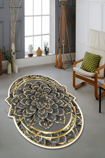 CAPPİO HALI Dijital Baskılı Makinada yıkanabilir Salon Halısı Mutfak Halısı Y...