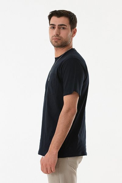 Fulla Moda Μπλουζάκι με λαιμόκοψη με λεπτομέρεια κολιέ με τσέπη