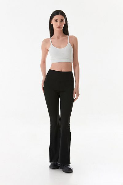 Fulla Moda Diver Fabric Flared Trousers