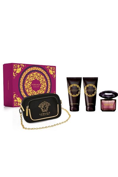 Versace Versace Crystal Noir Eau de Toilette 90ml Set - Women's Gifts - (3 Pieces + Bag)