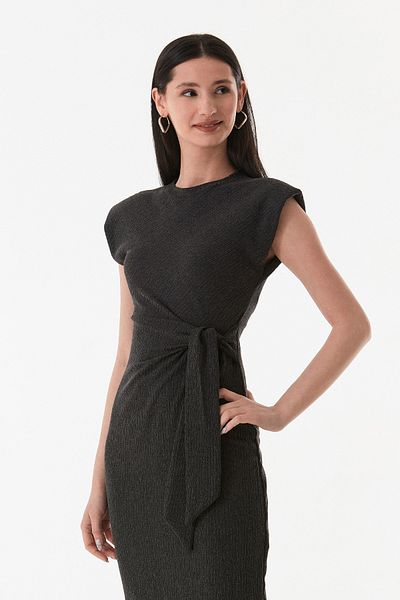 Fulla Moda Φόρεμα Bürümcük από ύφασμα με δέσιμο μπροστά