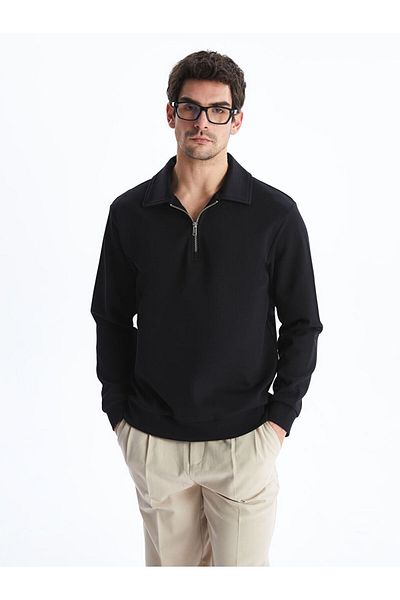 LC Waikiki Ανδρικό φούτερ με μακρυμάνικο γιακά LCW Vision Polo