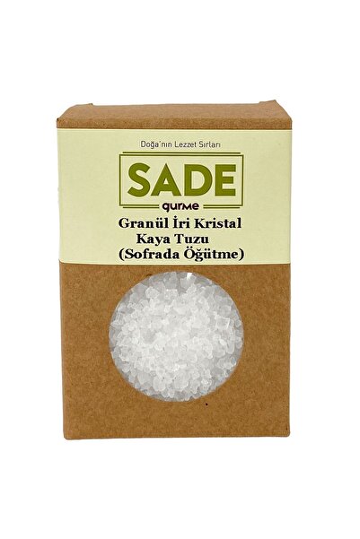 Sade Gurme Gurme Granül Iri Kristal Kaya Tuzu 500gr ( Sofrada Öğütme )