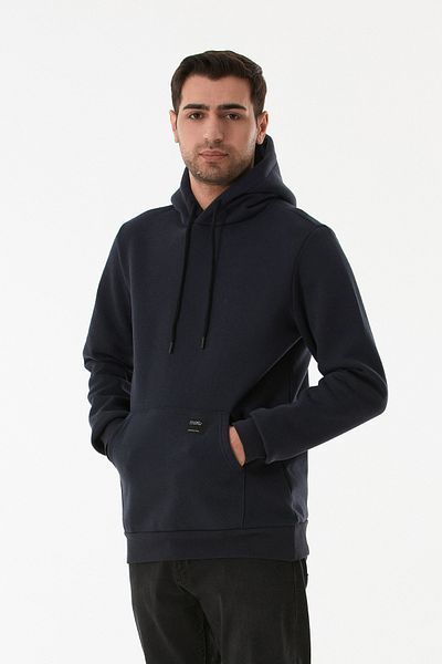Fulla Moda Φούτερ με κουκούλα 3 κλωστών Basic Kangaroo Pocket