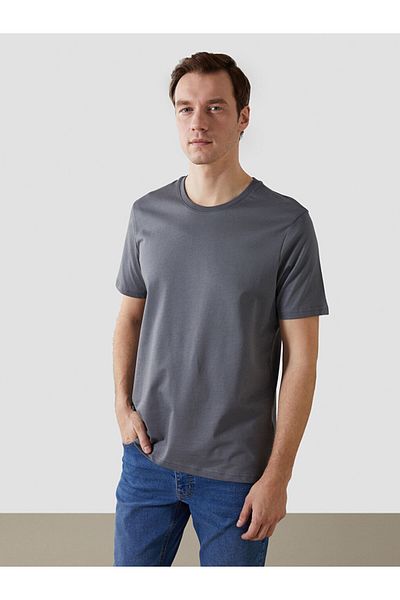 LC Waikiki New Season Crew Neck Κοντό μανίκι εμπριμέ χτενισμένο βαμβακερό ανδρικό Tisort - S5H645Z8
