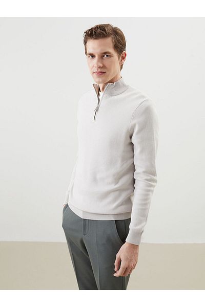 LC Waikiki LCWAIKIKI Classic Stand Collar Long Sleeve Men's Knitwear Sweater