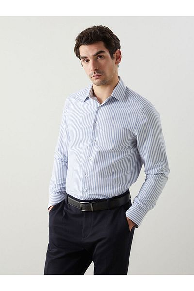 LC Waikiki Ανδρικό πουκάμισο LCWAIKIKI Formal Slim Fit με μακρυμάνικο ριγέ