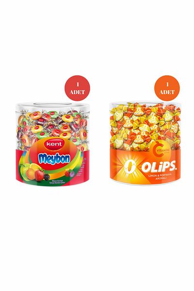 KENT Meybon Mini - Fruit & Olips Lemon Orange Jar Holiday Candy