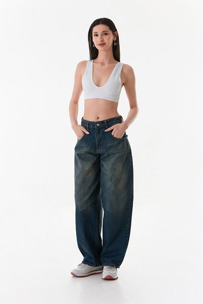 Fulla Moda Μπουστάκι χωρίς ραφή με κορδόνι