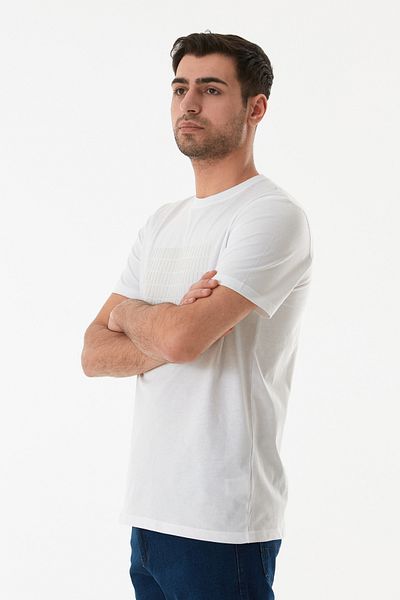 Fulla Moda Μπλουζάκι με ανάγλυφο εμπριμέ κοντομάνικο