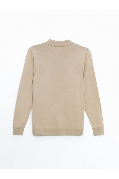 LC Waikiki Southblue Polo Neck Men's Knitwear Sweater