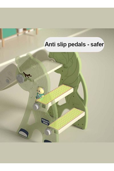 KidLe Kid Slide for Toddler Indoor Slide Outdoor Playground Climber Slide Playset Light Green
