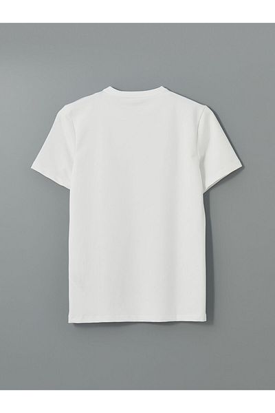 LC Waikiki Tricou pentru bărbați din bumbac pieptănat cu imprimeu cu decolteu rotund de sezon nou - S5NI32Z8