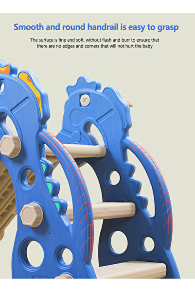 KidLe 2 in 1 Children's Slide Kids Slide with Basketball Hoop