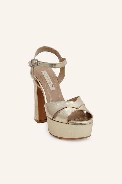MARCATELLI Gold Heeled Shoes