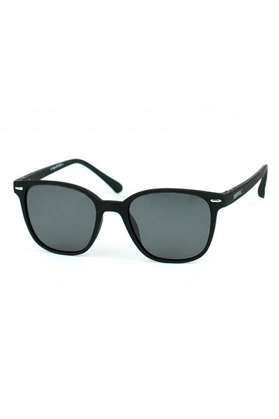 Di Caprio Unisex Black Gray Polarized Protected Rectangular Model Sunglasses