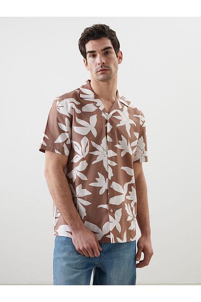 LC Waikiki Regular Fit Short Sleeve Patterned Men's Shirt