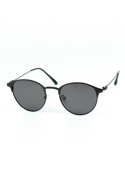 Di Caprio Unisex Black Polarized Protected Oval Model Sunglasses