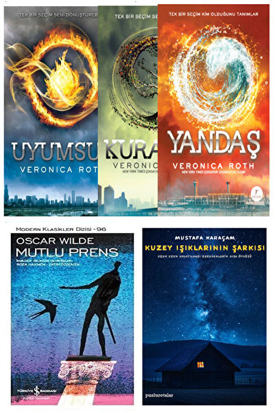 TÜRKİYE İŞ BANKASI KÜLTÜR YAYINLARI Veronica Roth Seti: Uyumsuz Kuralsız Yandaş + Mutlu Prens +Kuzey Işıklarının Şarkısı (Yeni Değildir)