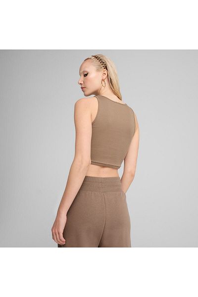 Puma Γυναικείο μπλουζάκι με ριμπ ύφανση WARDROBE ESS