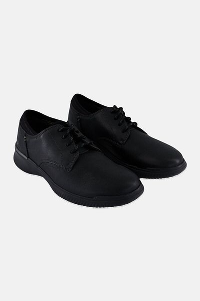CLARKS حذاء رسمي رجالي عادي برباط من دونواي، أسود