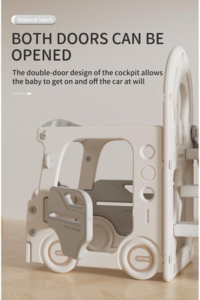 Ma Baby 3 in 1 Baby Slide & Swing, Freestanding Slide for Kids, Indoor & Outdoor, Long Slide,