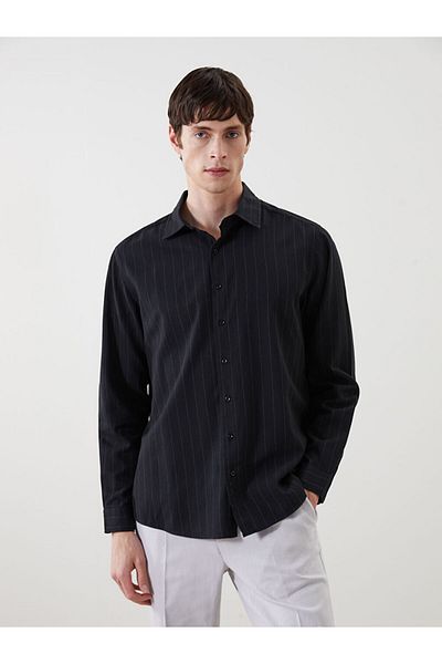 LC Waikiki Slim Fit Long Sleeve Striped Men's Shirt