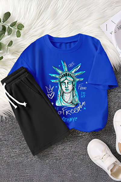 MYADA Пам'ятник свободи Freedom з принтом, дитячий комплект, 2 предмети, 22444