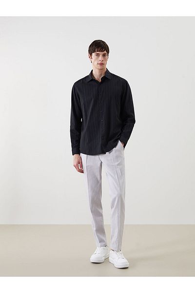 LC Waikiki Slim Fit Long Sleeve Striped Men's Shirt