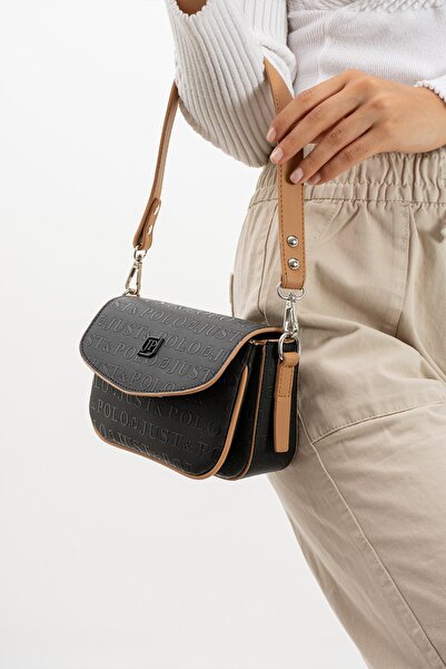 Just Polo حقيبة كتف نسائية يومية متوسطة الحجم بغطاء مغناطيسي ومتعددة الأقسام ...