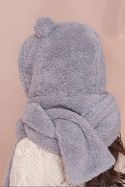 Bundera Women's Welsoft Fleece - Hooded, Windproof and Eared Shawl Beanie Scarf