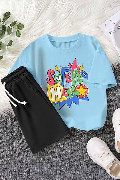 MYADA Set pentru copii din 2 piese cu imprimeu Super Hero premium 22425