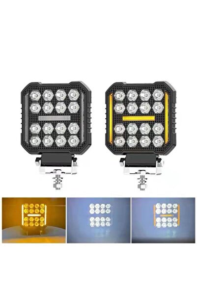 C9 Angel Çakarlı Turuncu Metal Beyaz Gündüz Ledi Beyaz Renk Çalışma Lambası 10 Led