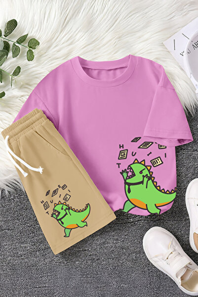 MYADA Premium dinosaur sa kravatom Štampano 2-dijelni dečiji set 22432