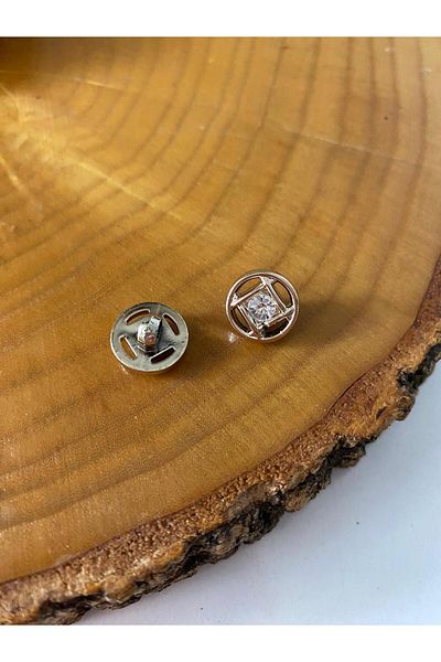 canan dizayn Special Stone 12.80 mm (20 Size) Gold Button (15 Pieces)