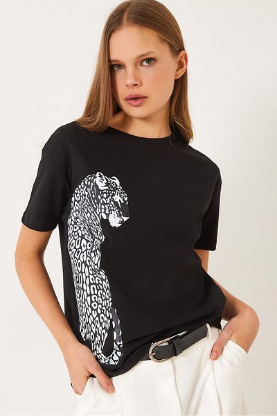 Bianco Lucci Dámske základné tričko Lion s krátkym rukávom 60602014
